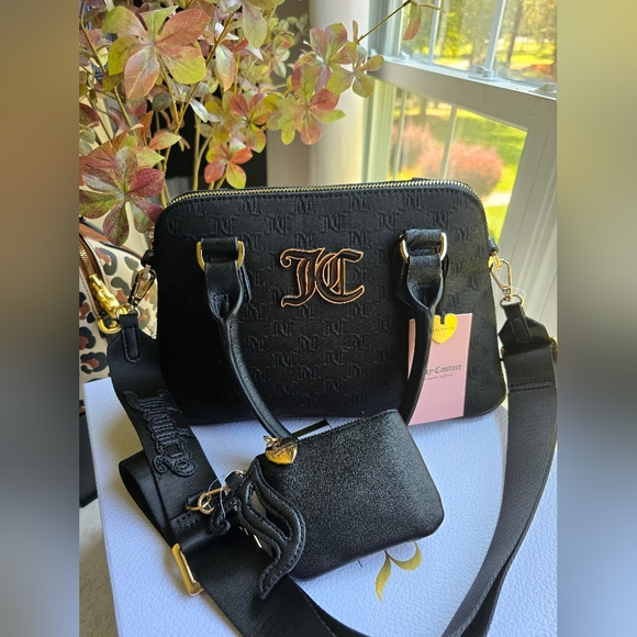 NWT Juicy Couture Satchel with Bag Charm Pouch - Picture 1 of 7